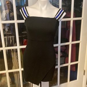 Sexy black dress with elastic straps